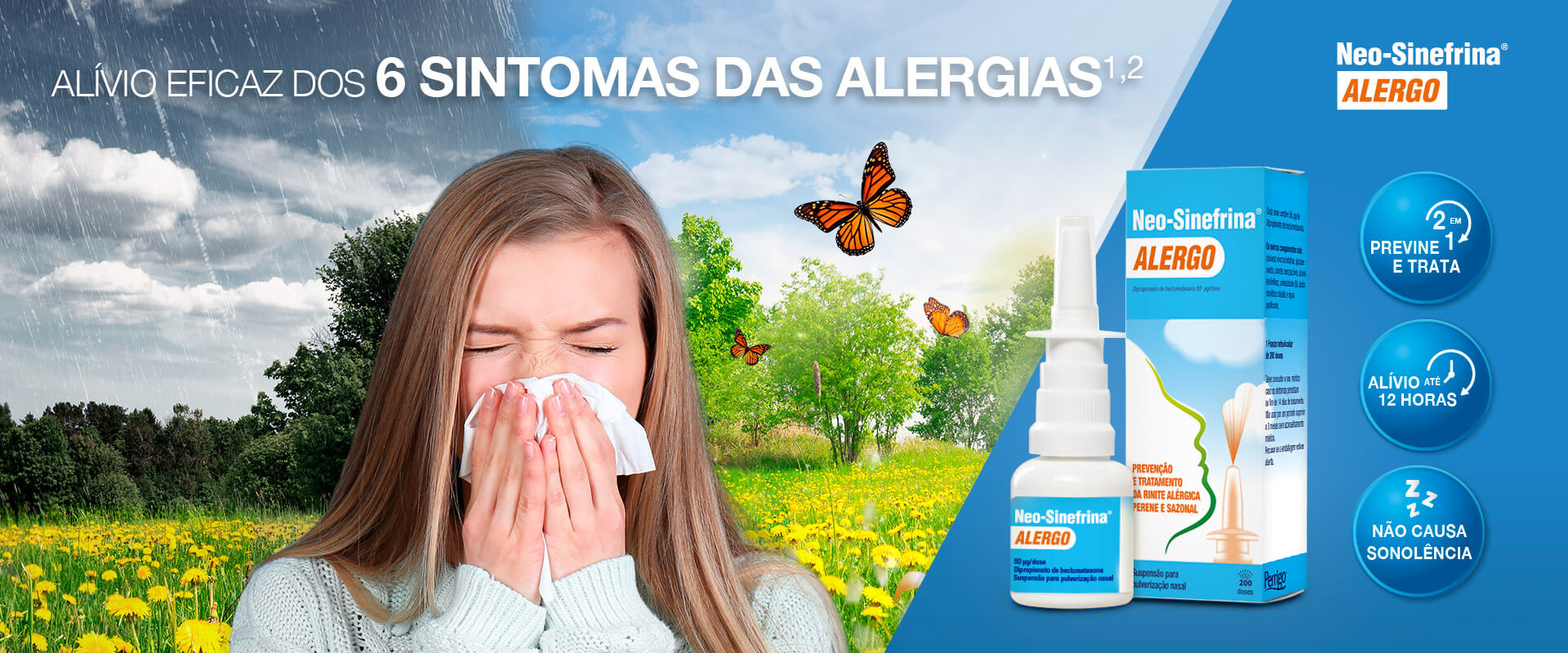 Neo-Sinefrina Alergo Sinusite Sintoma alergias