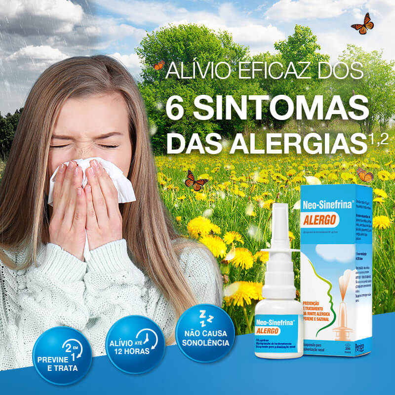 Neo-Sinefrina Alergo Sinusite Sintoma alergias